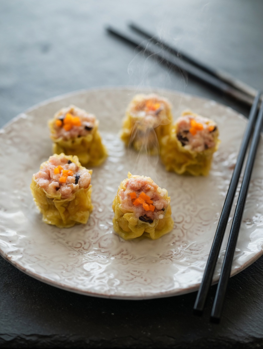Pork and Prawn Open Dumplings (Siu Mai)
